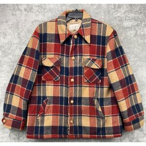 VTG Cresco Men's Jacket XL Red Plaid Sherpa‎ Lined
